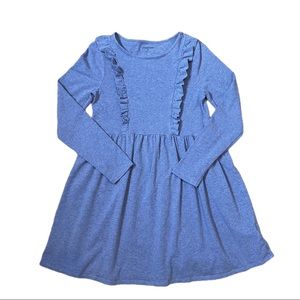 Land's End Girls Long Sleeve Ruffle Dress